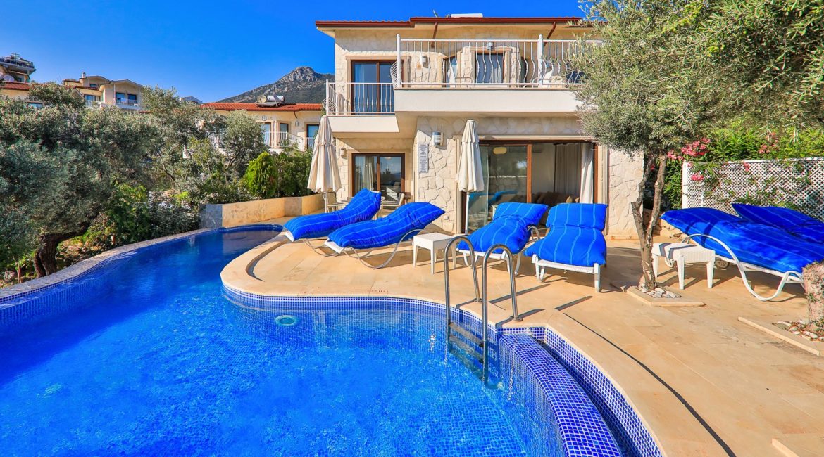 Pool and terrace at Villa Athena