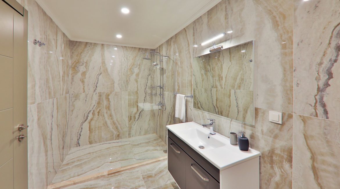 Marble bathroom at Villa Allure