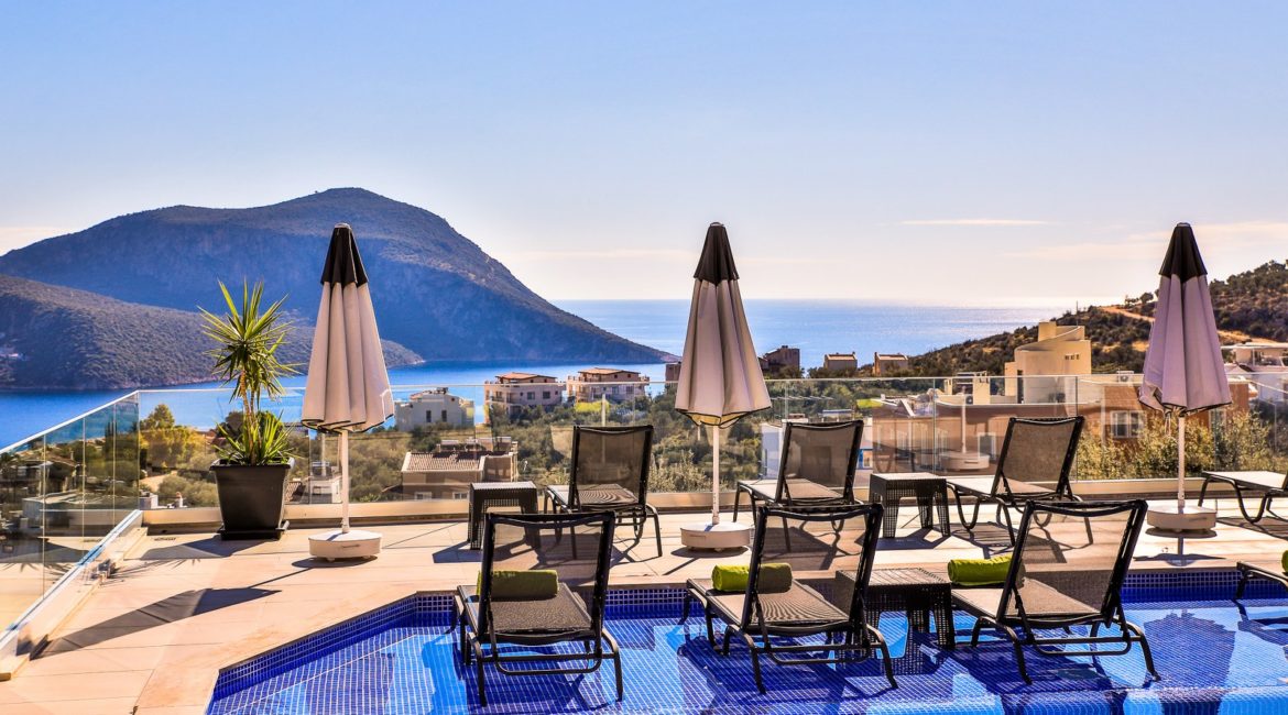 Stunning views from  the terrace at Villa Allure