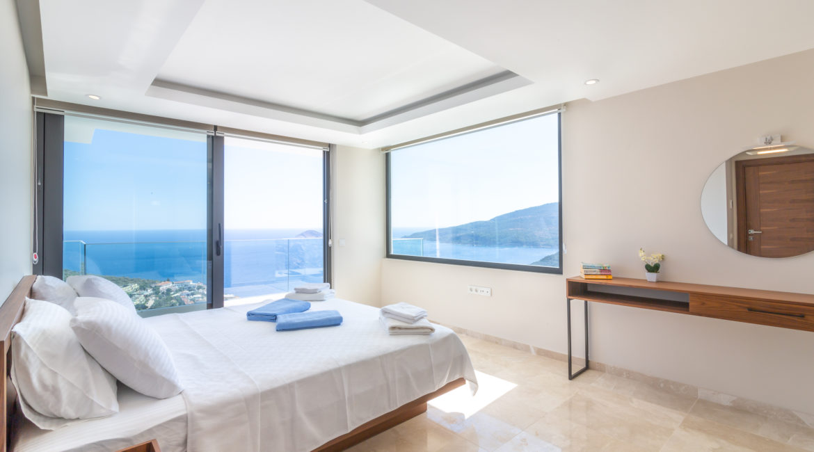 Villa Marvel double bedroom with magnificent views