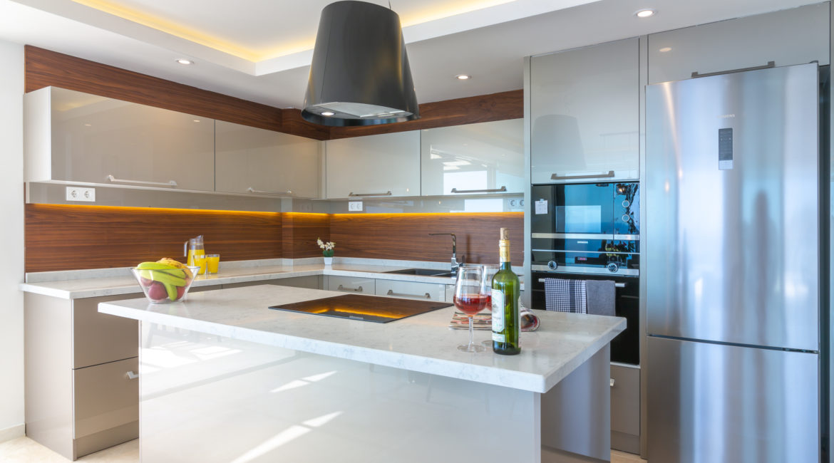 Beautiful modern kitchen of Villa Marvel
