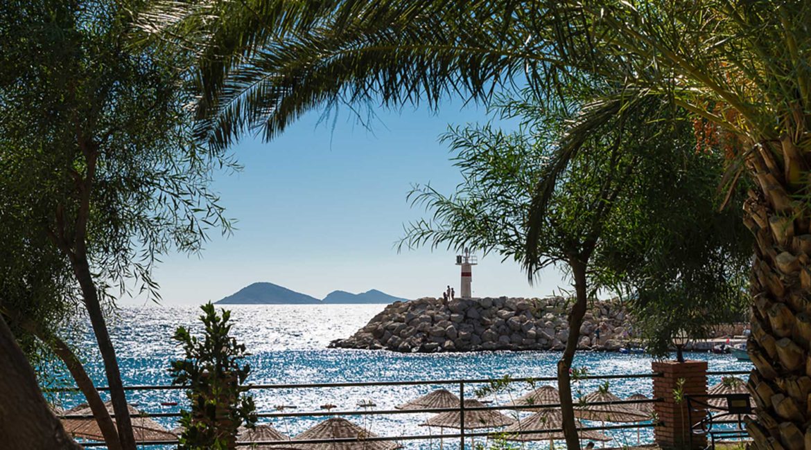 The lighthouse at Kalkan Harbour