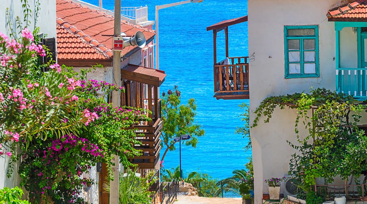 Lovely original balconies in Kalkan old town