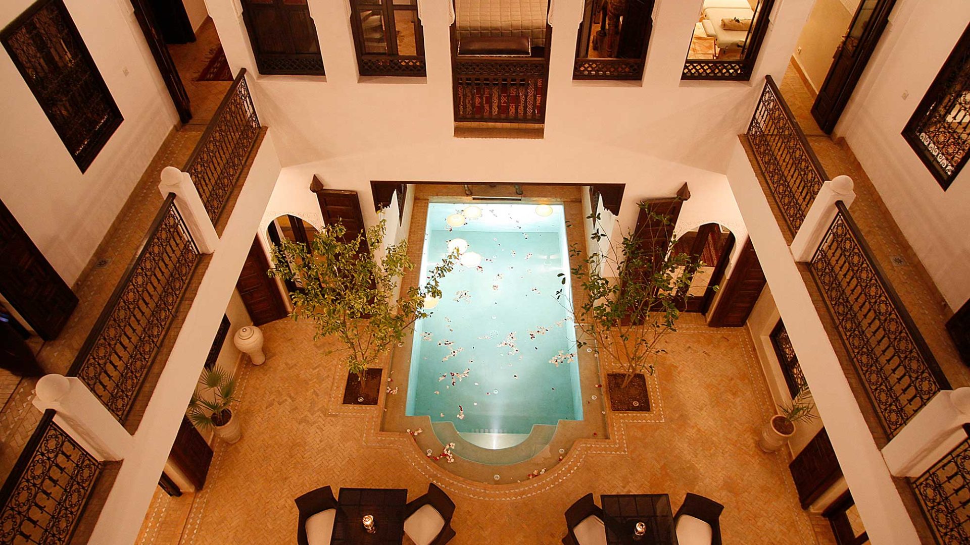 Beautiful shot of Riad Assakina from the terrace