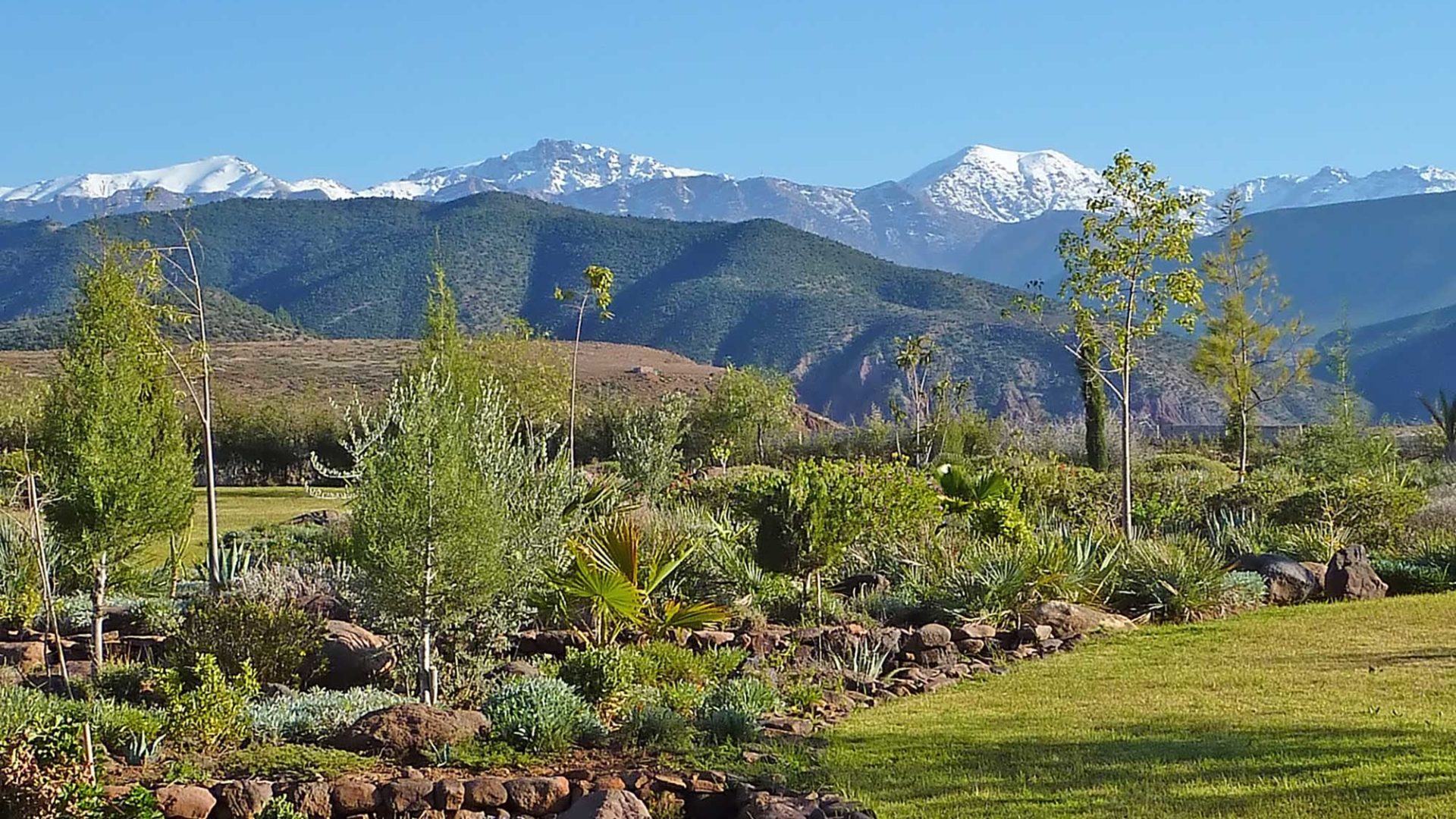 The stunning views from Kasbah Angour's South terrace