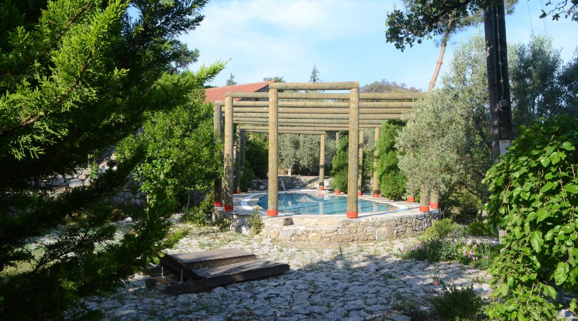 Chalet Vista pool and gardens