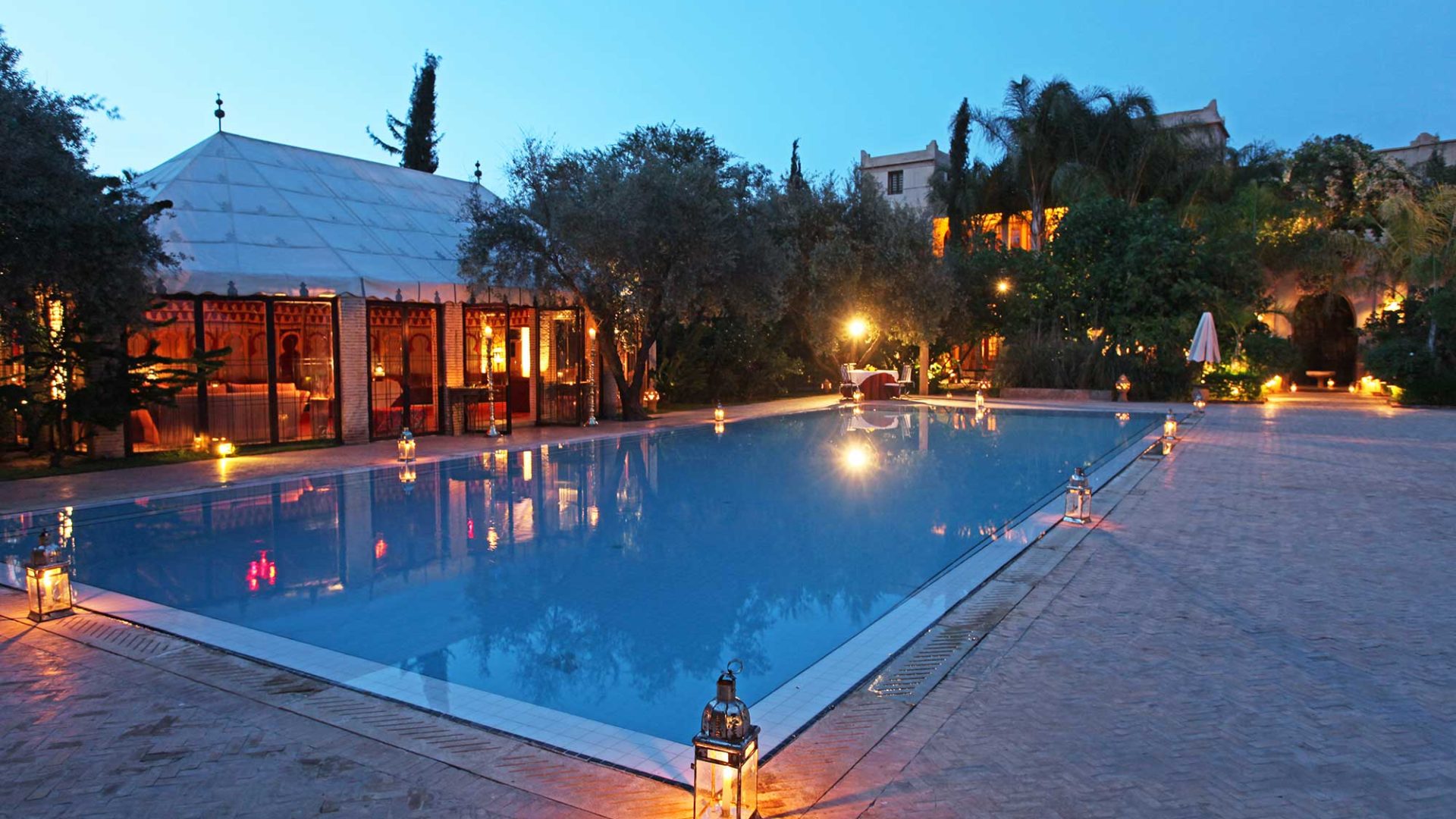 The pool at the Country Club at La Maison Arabe