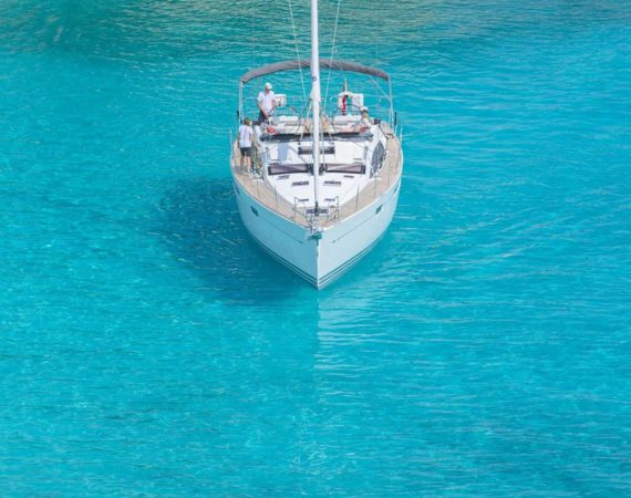 Jeannous in the crystal clear Ionian sea