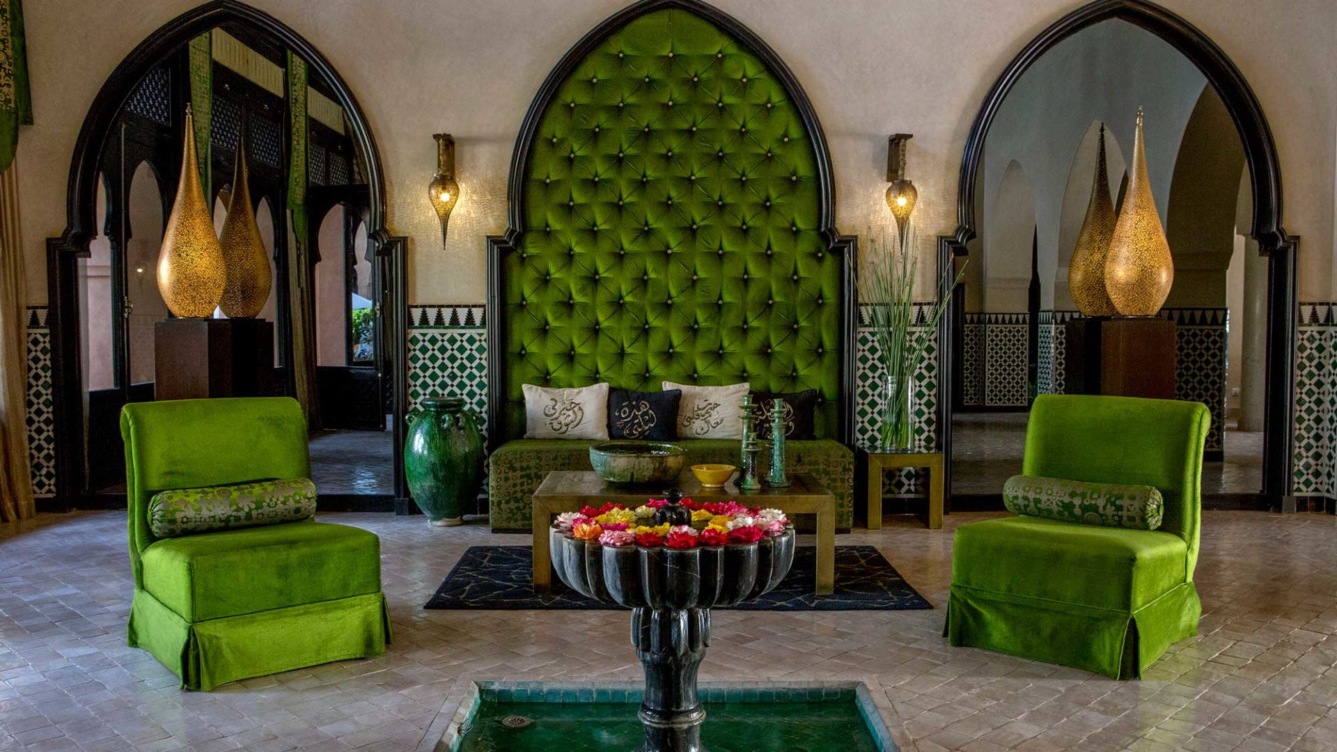 The lobby at Palais Aziza and Spa