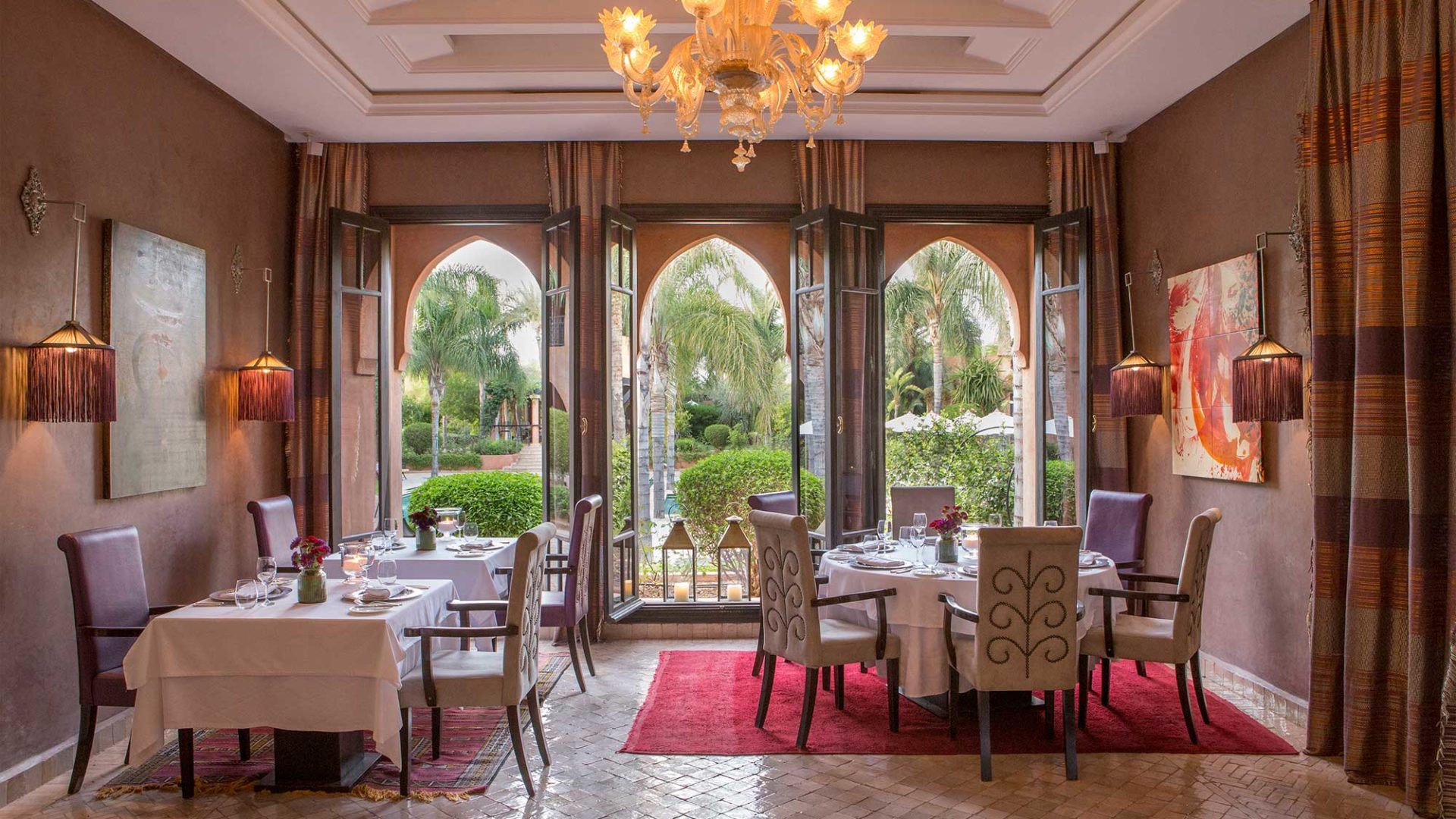 The restaurant at Palais Aziza and Spa