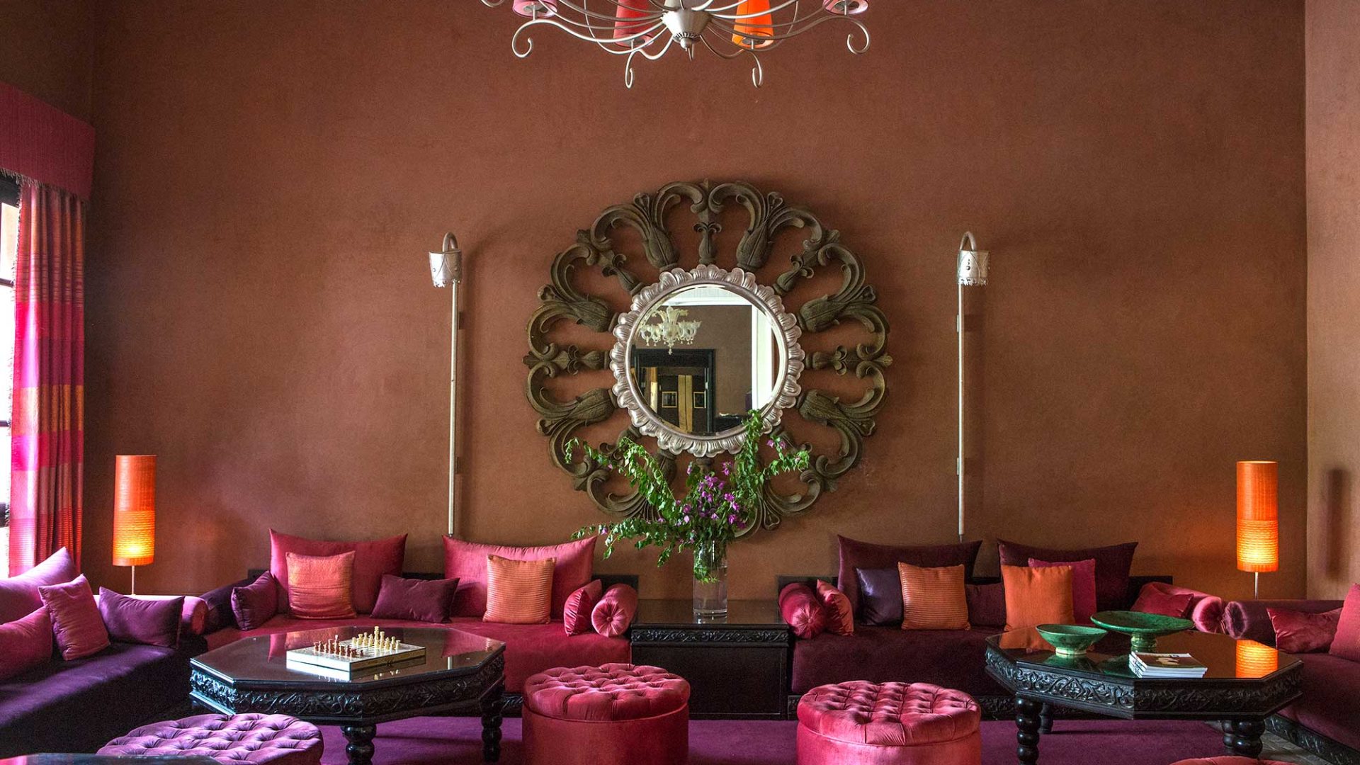 The Moroccan salon at Palais Aziza and Spa