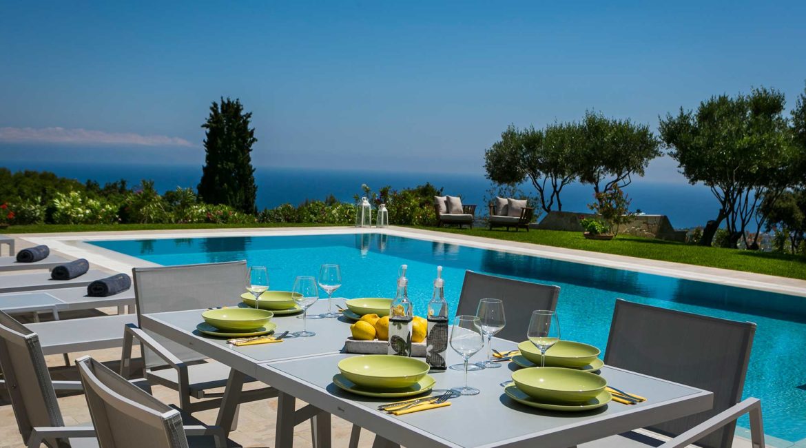 Villa Philoxenia pool and stunning sea views