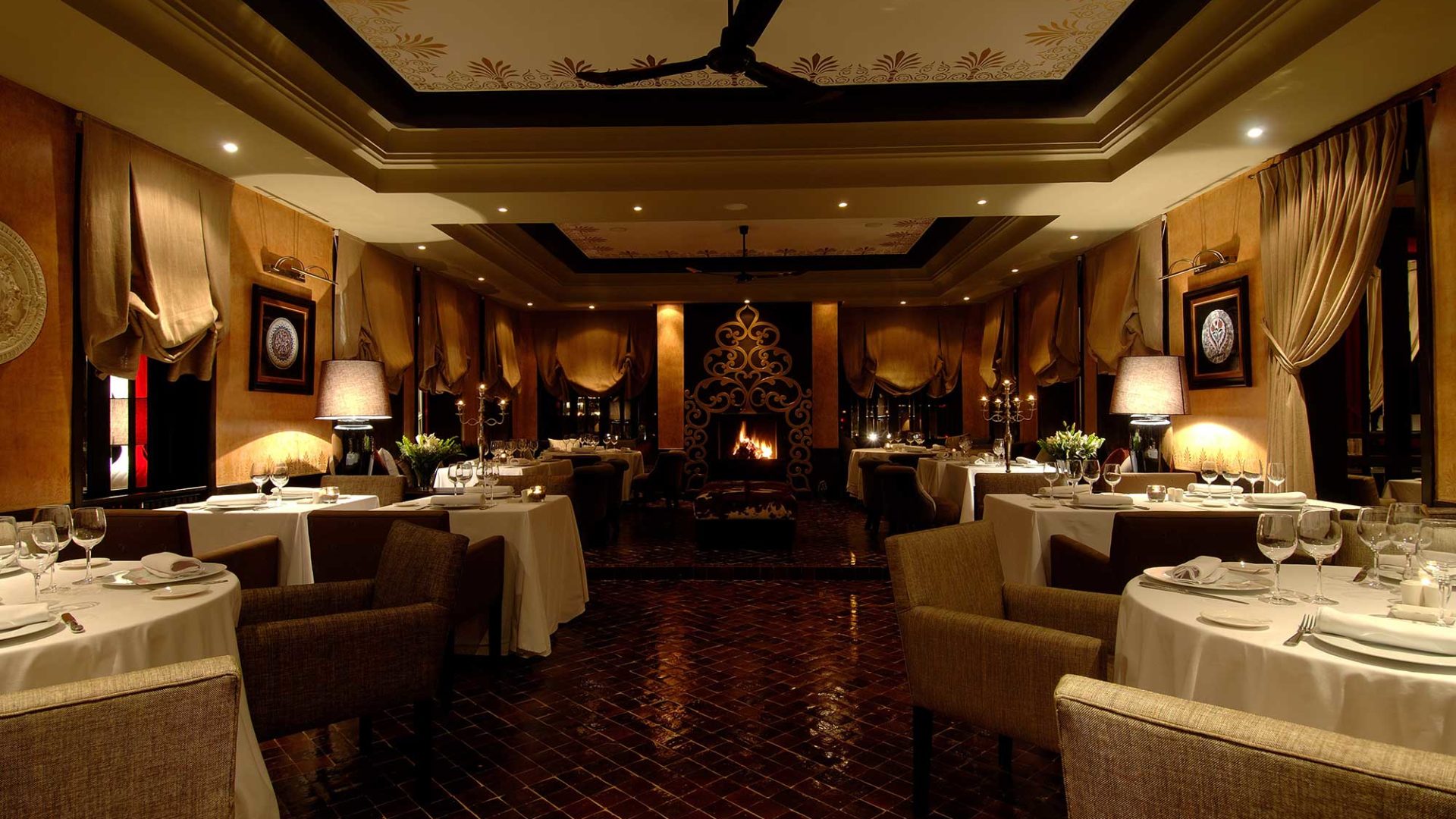 Fine dining at the Riad Villa Blanche