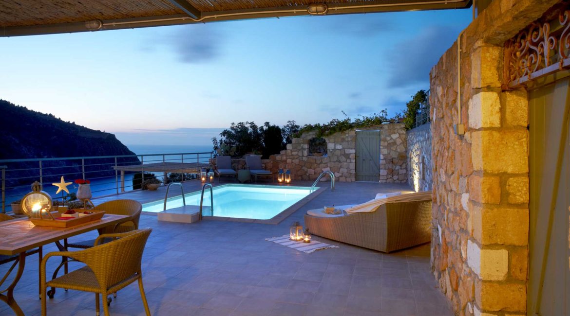 Villa Elea Braunis Horio pool and sea views