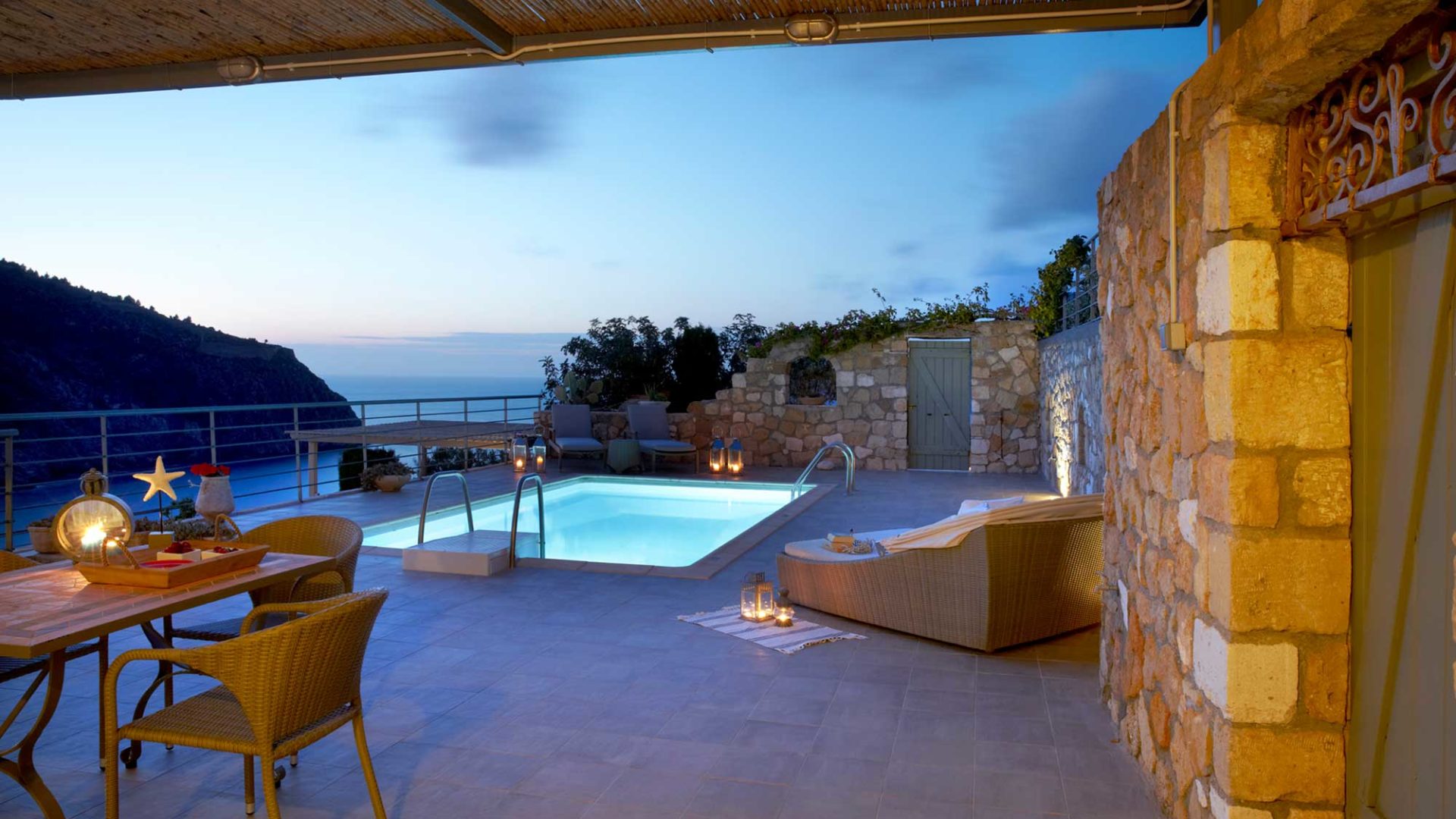 Villa Elea Braunis Horio pool and sea views