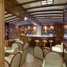 La Sultana's boat inspired bar