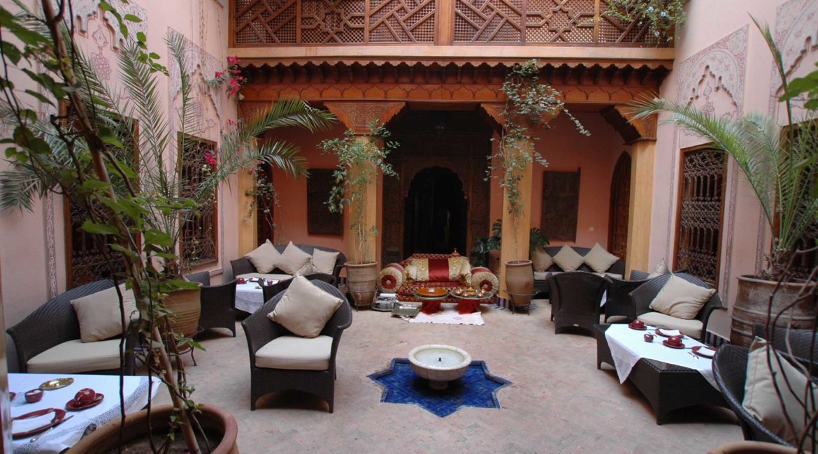 A delightful courtyard at La Maison Arabe
