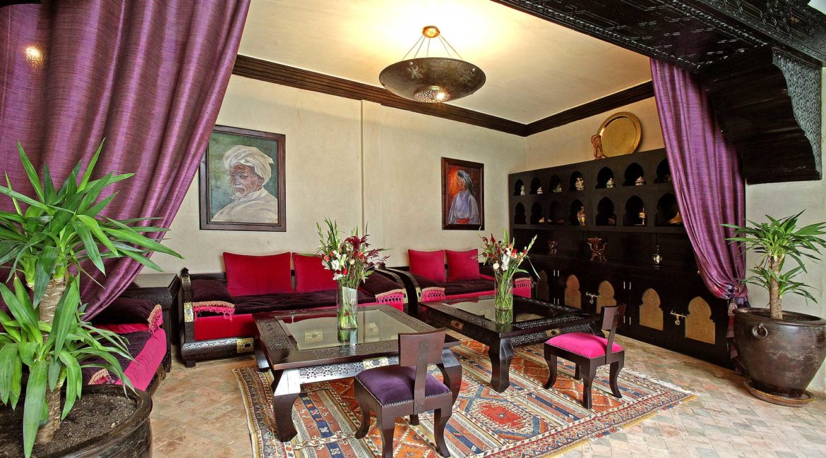 Riad Opale's lounge area