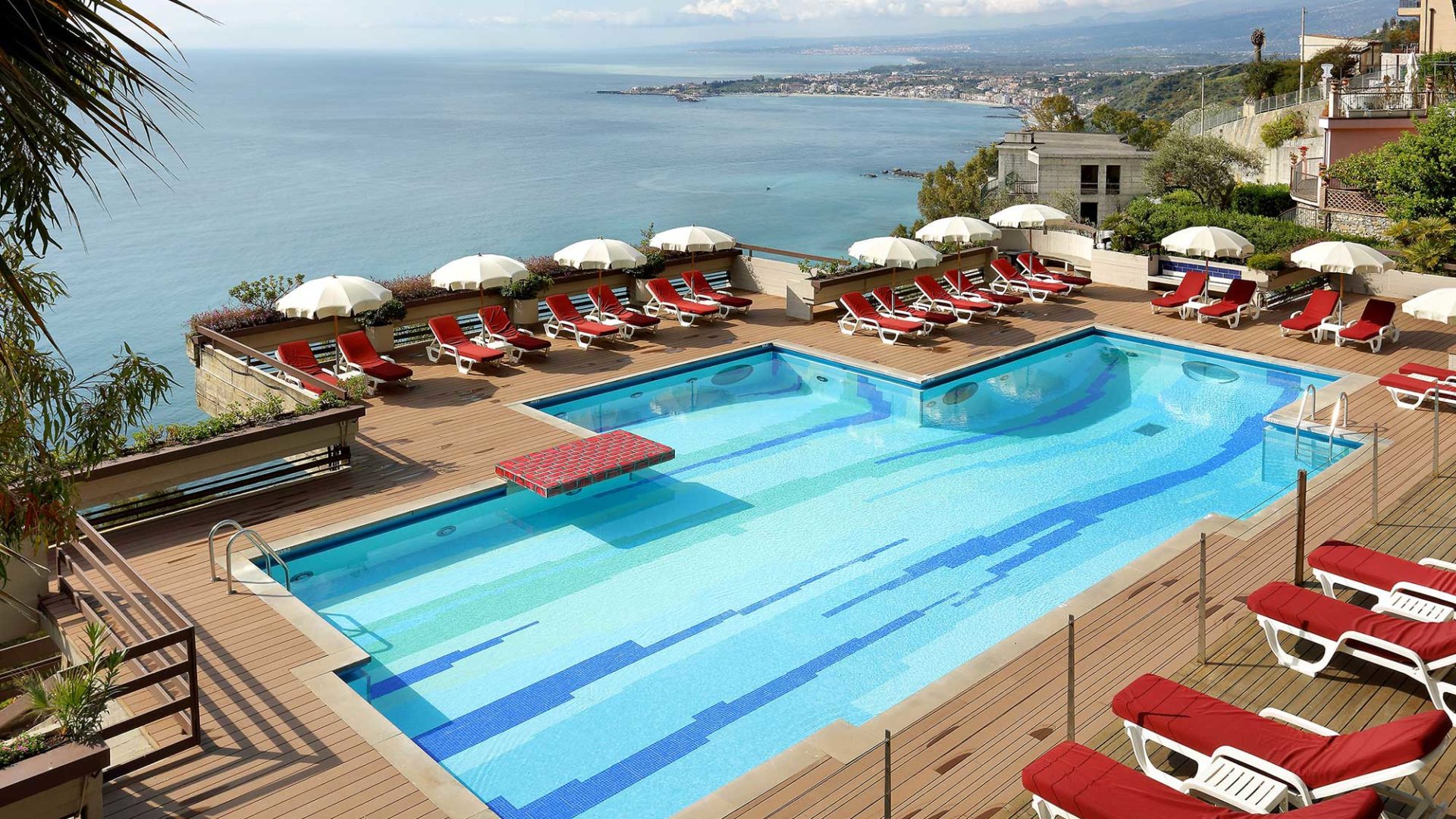 Monte Tauro Hotel's beautiful pool with amazing views