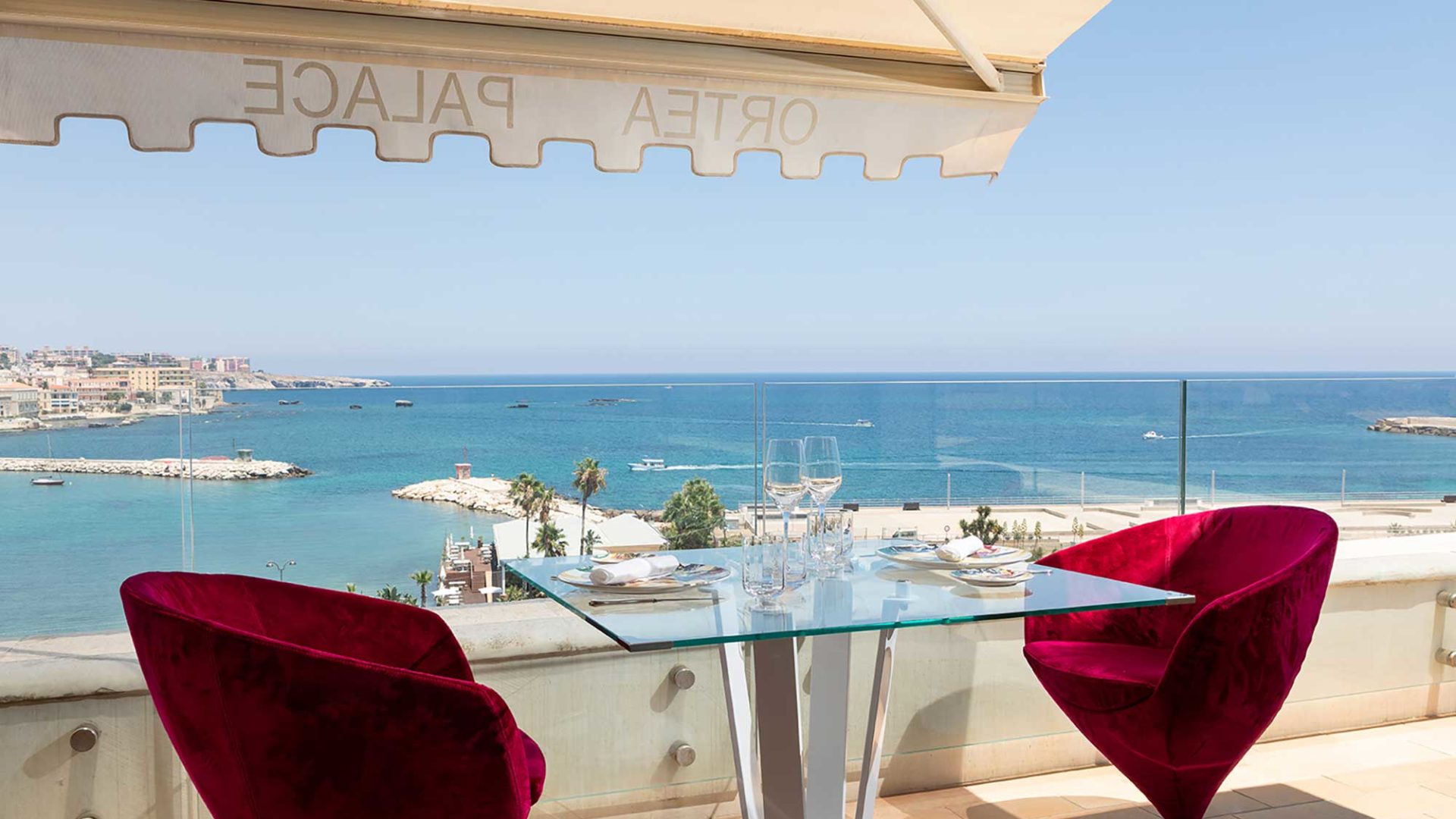 Beautiful sea views from the Incanto Restaurant at Ortea Palace