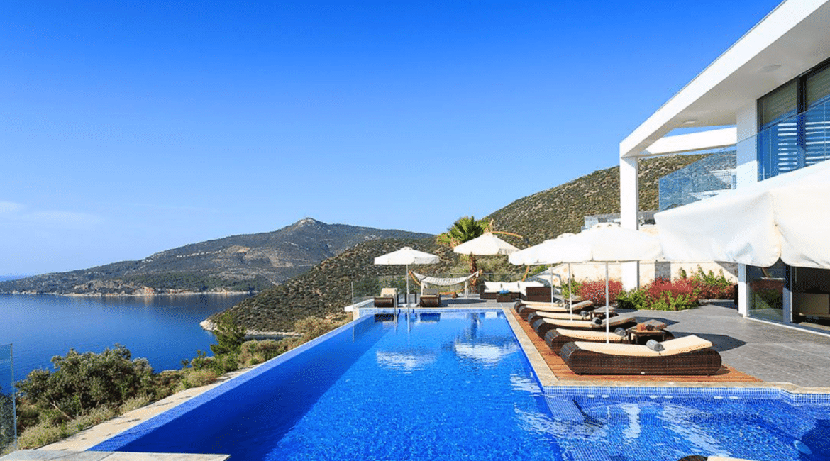 Pool and views at Villa Lapis
