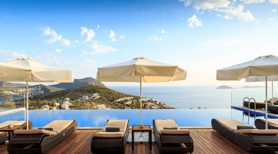 Villa Lapis sundecks and sea views