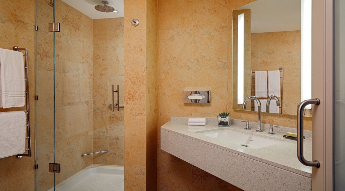 Marriott Malta bathroom and shower