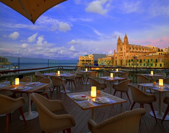 Marriott Malta The Villa terrace with sea views