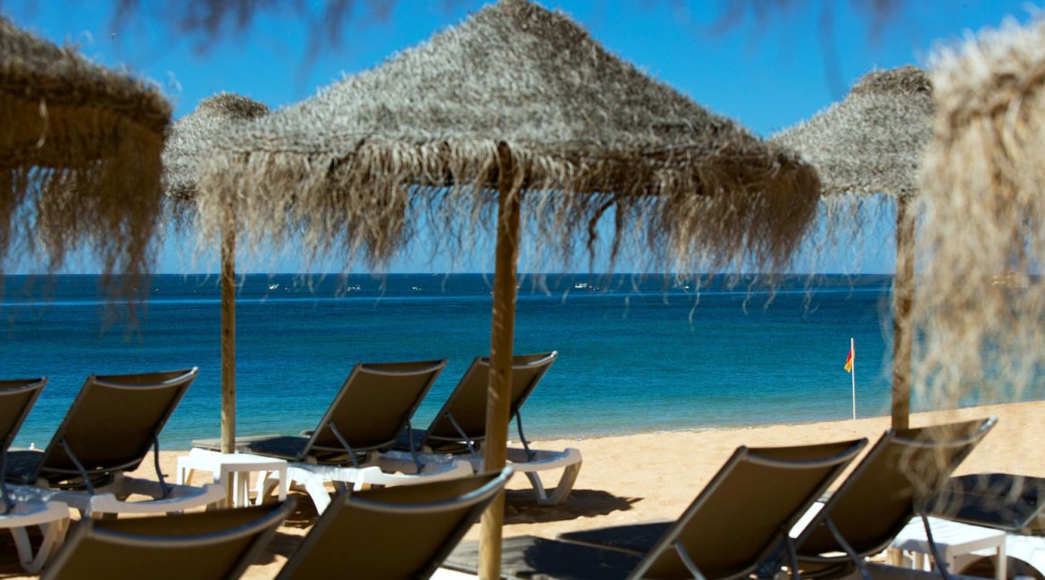 Vilalara Thalassa Resort Beach and Umbrellas