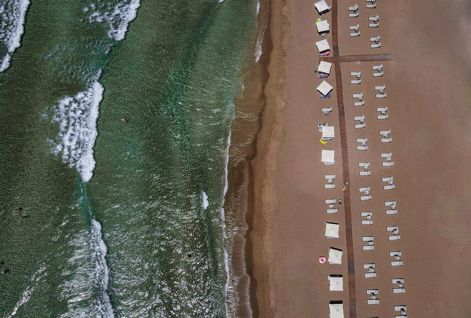 Domes of Corfu ariel beach shot