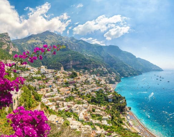Amalfi Coast shore and sea