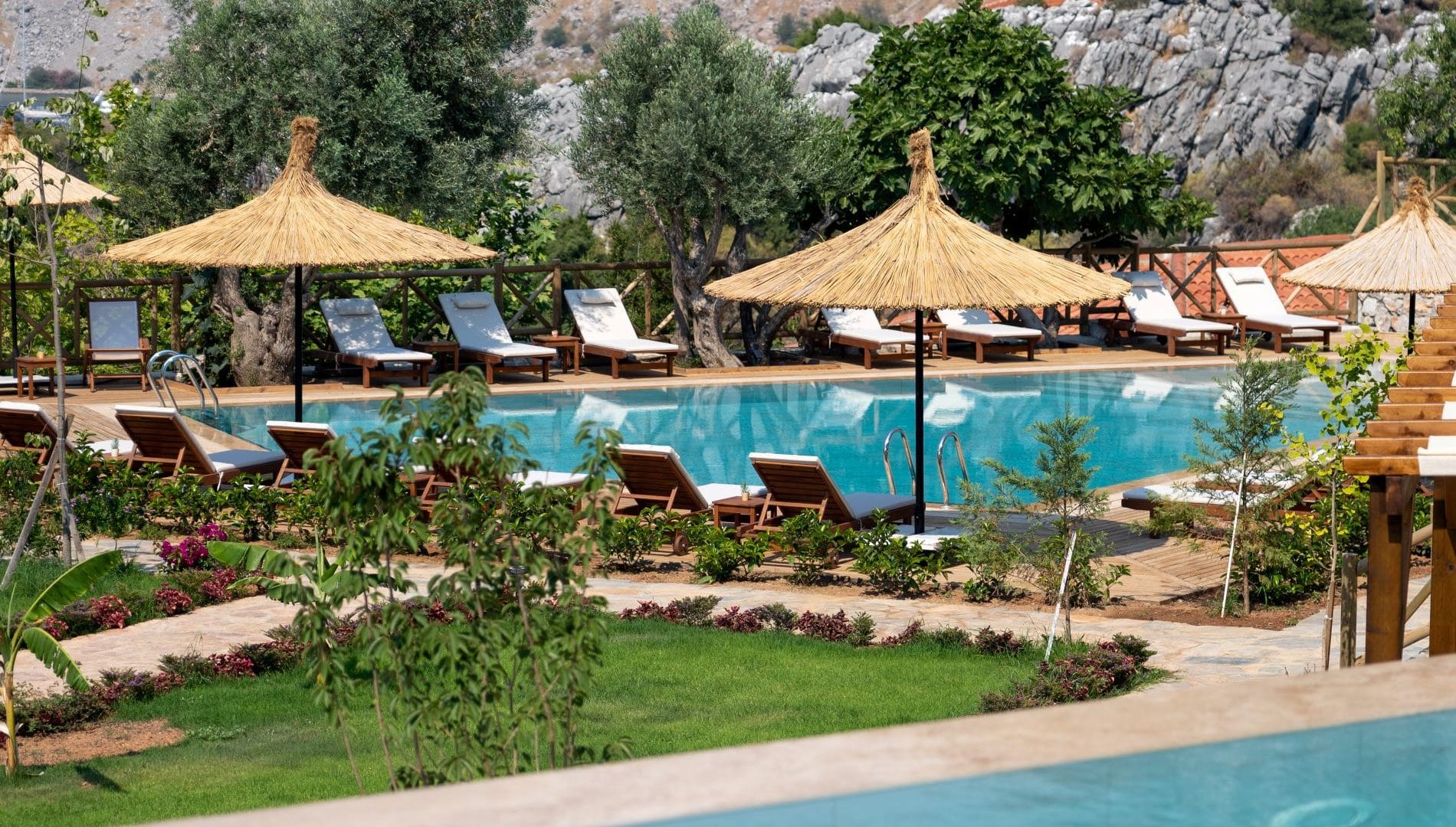 Boho Garden Swimming Pool and Mountain View