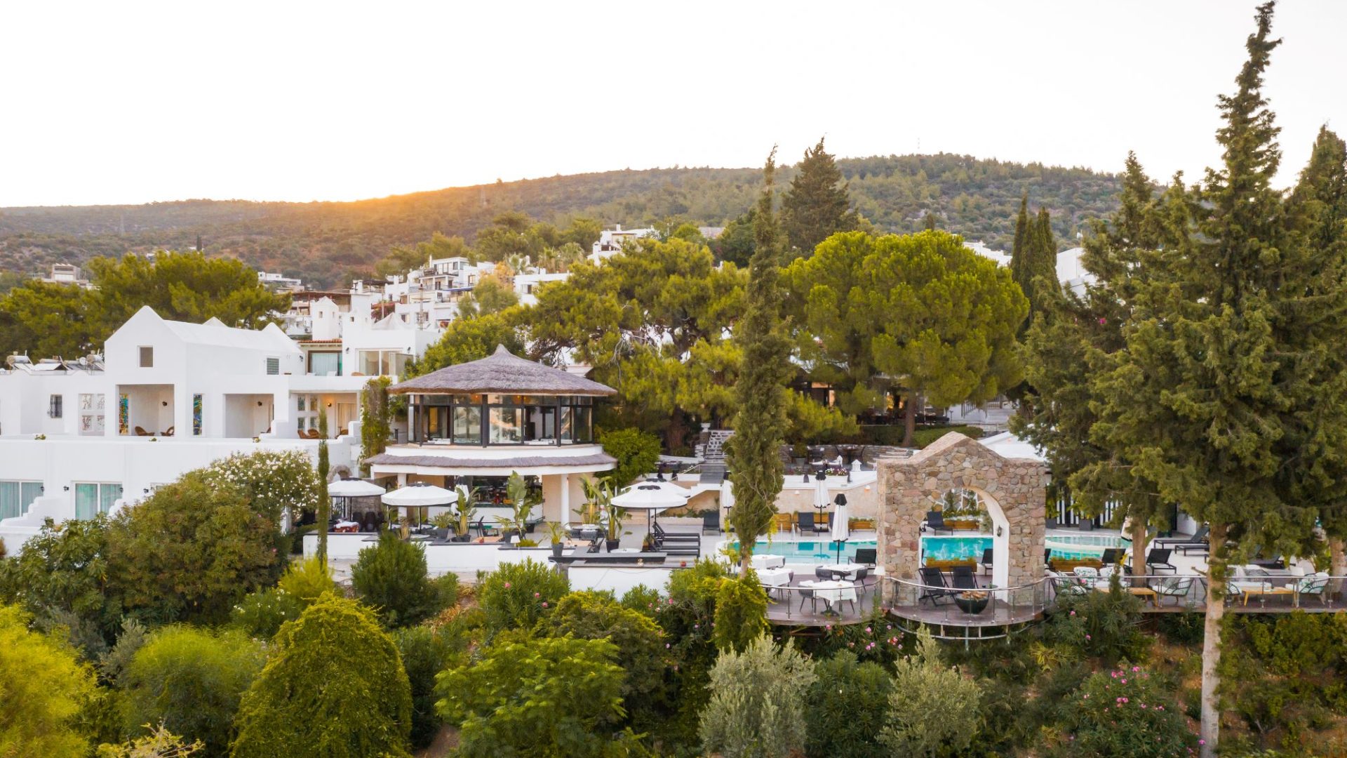 Manastir hotel and hillside view