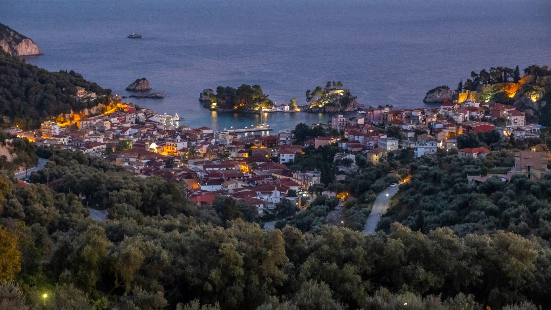 Parga by night