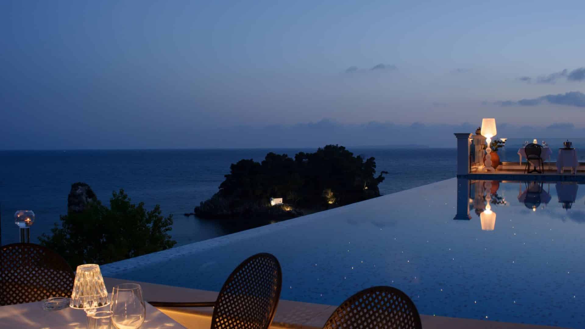 Irida Boutique Hotel Infinity Swimming Pool and Island Views