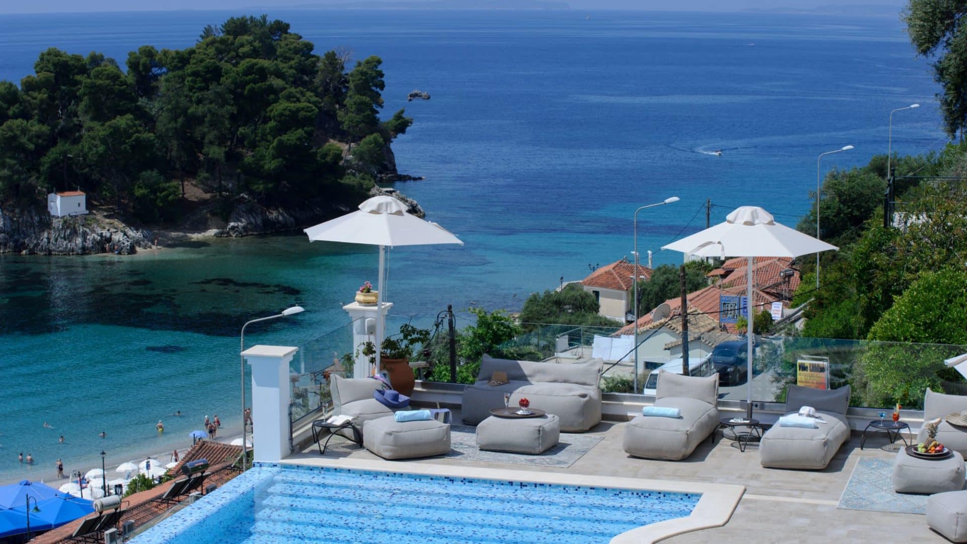 Irida Boutique Hotel Swimming Pool and Parga Views