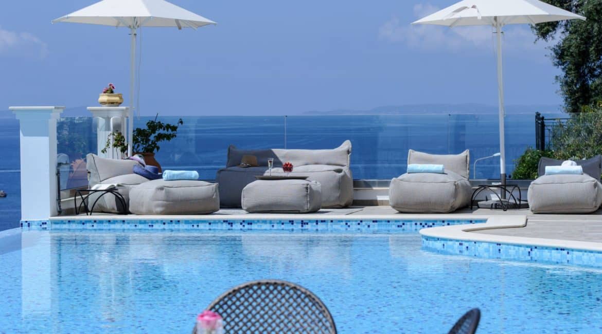 Irida Boutique Hotel swimming pool and surrounding terraces