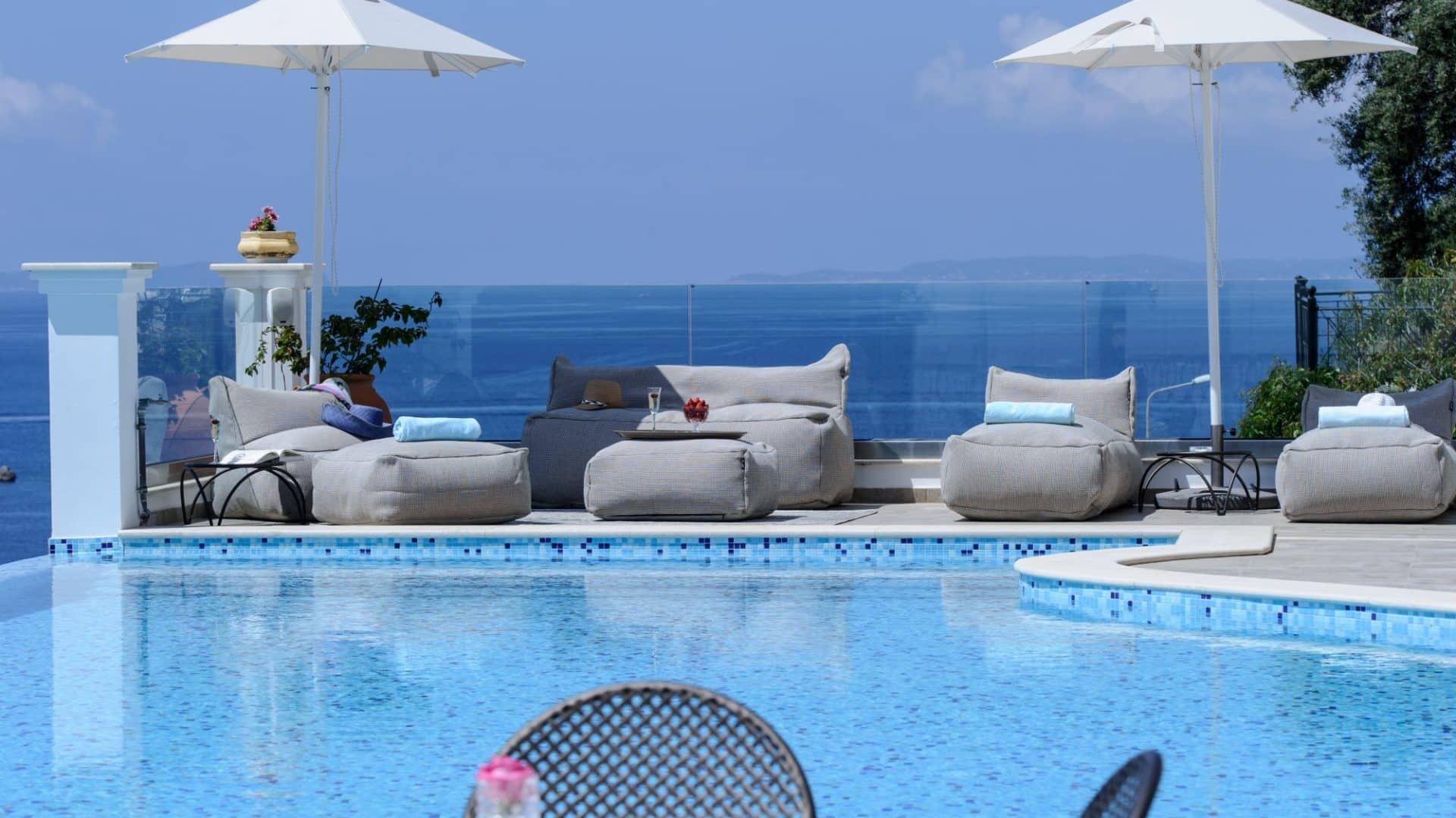 Irida Boutique Hotel swimming pool and surrounding terraces