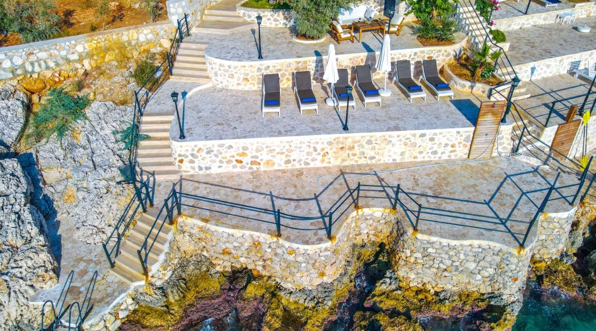 Villa Mavi Deniz private bathing platforms and ladders into the sea