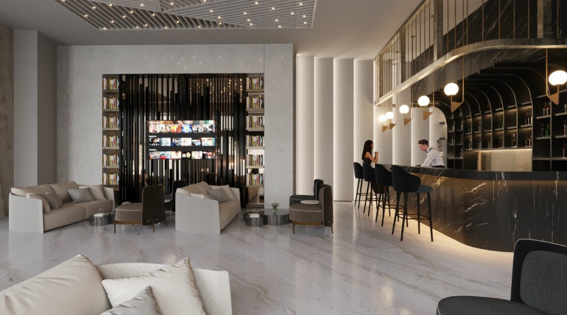The Lure Hotel lobby bar
