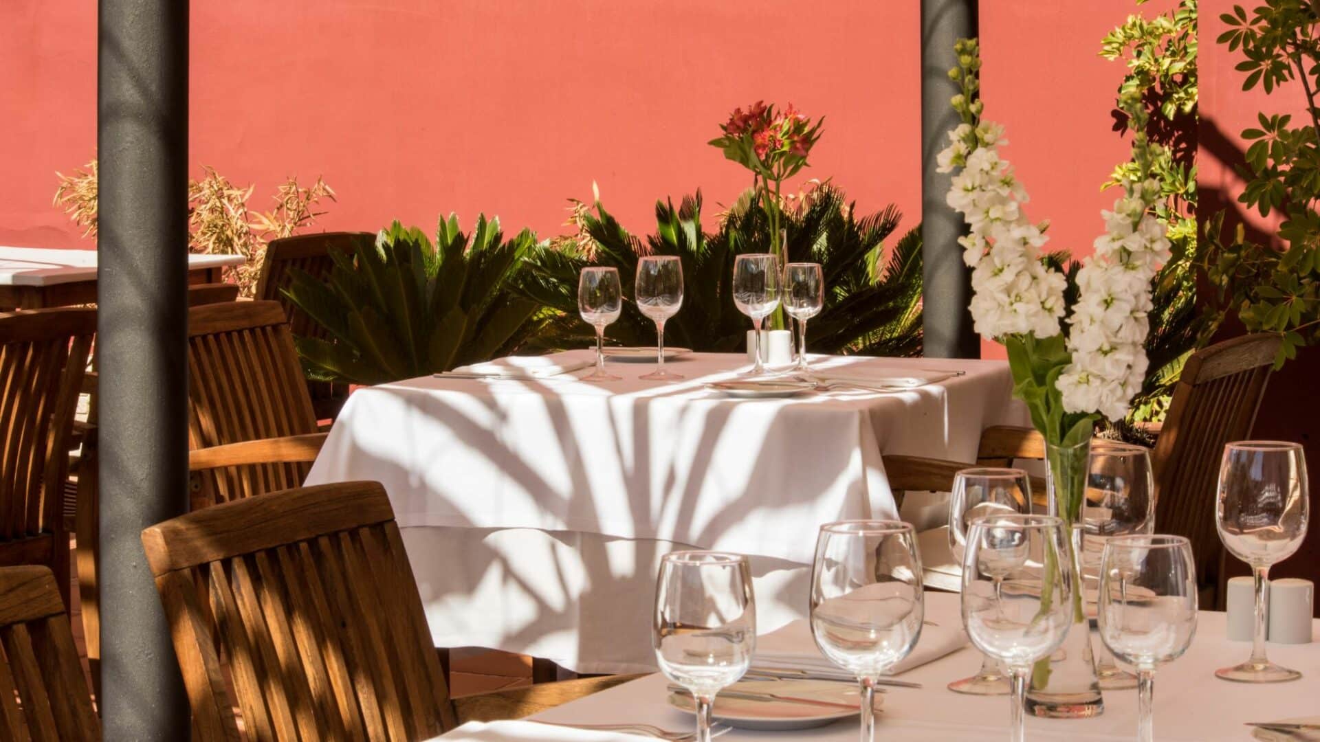 Cala Sant Vicenc romantic alfresco lunch setting