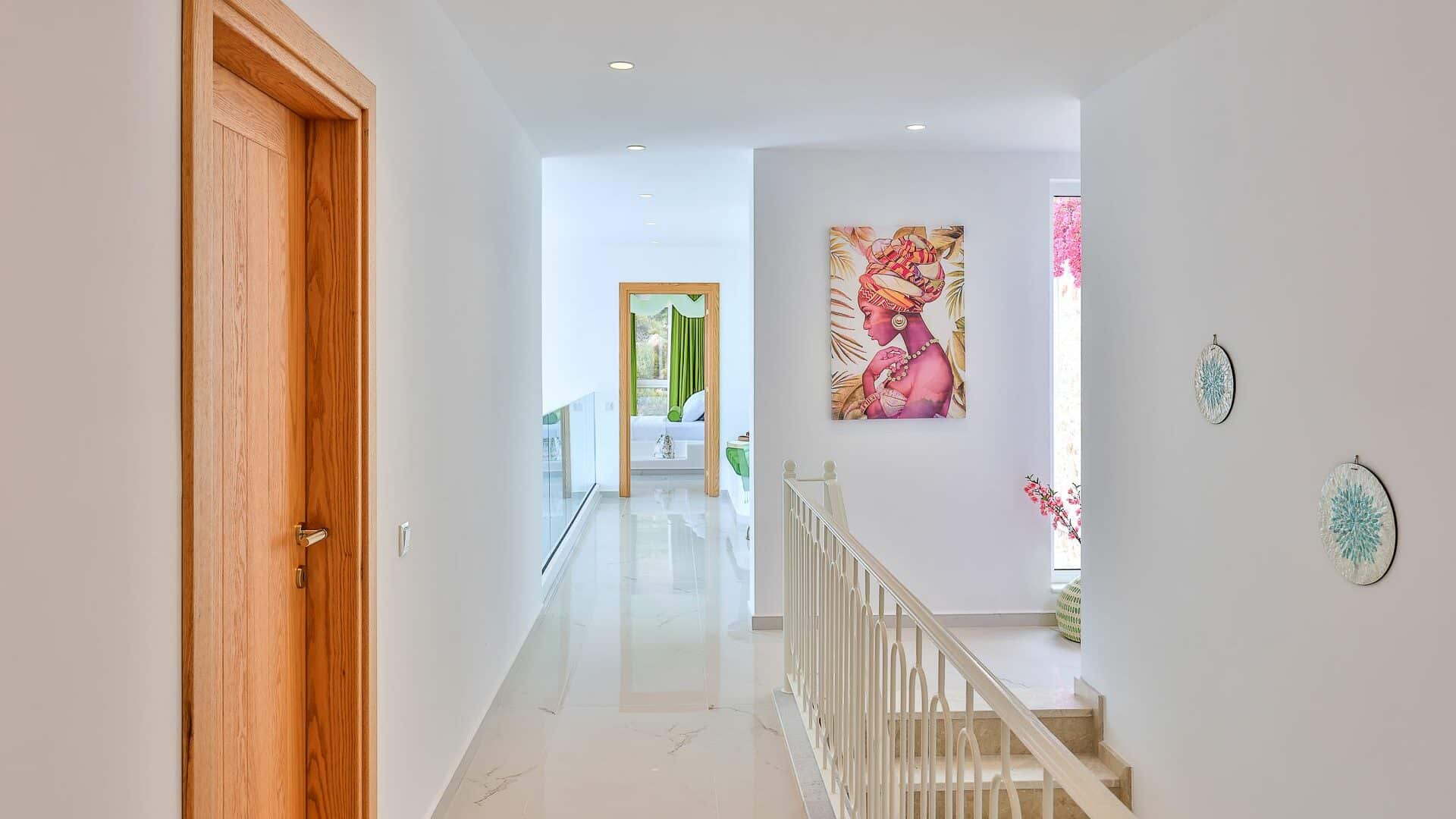 Villa Çalıkuşu bright and airy hallways