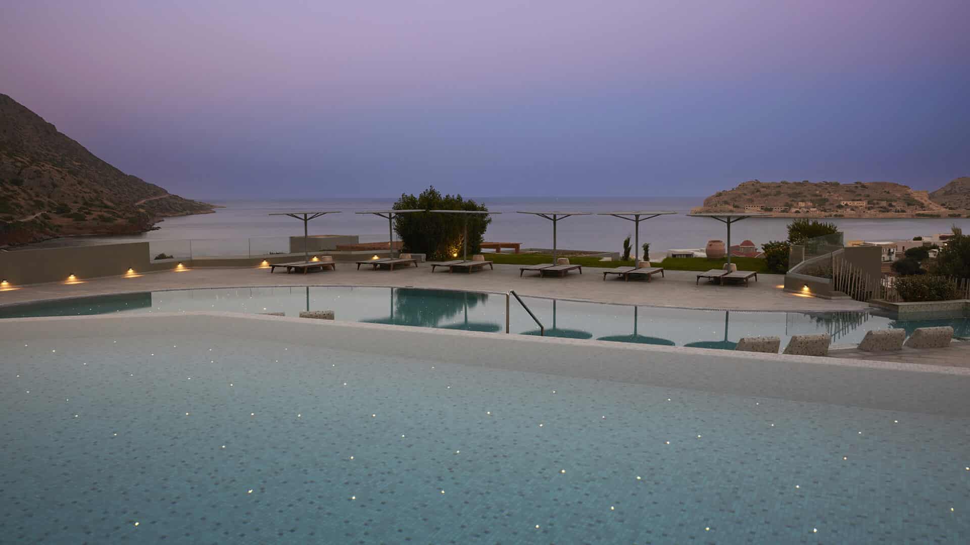 SwimmingPool - MainPool Sunset Spinalonga