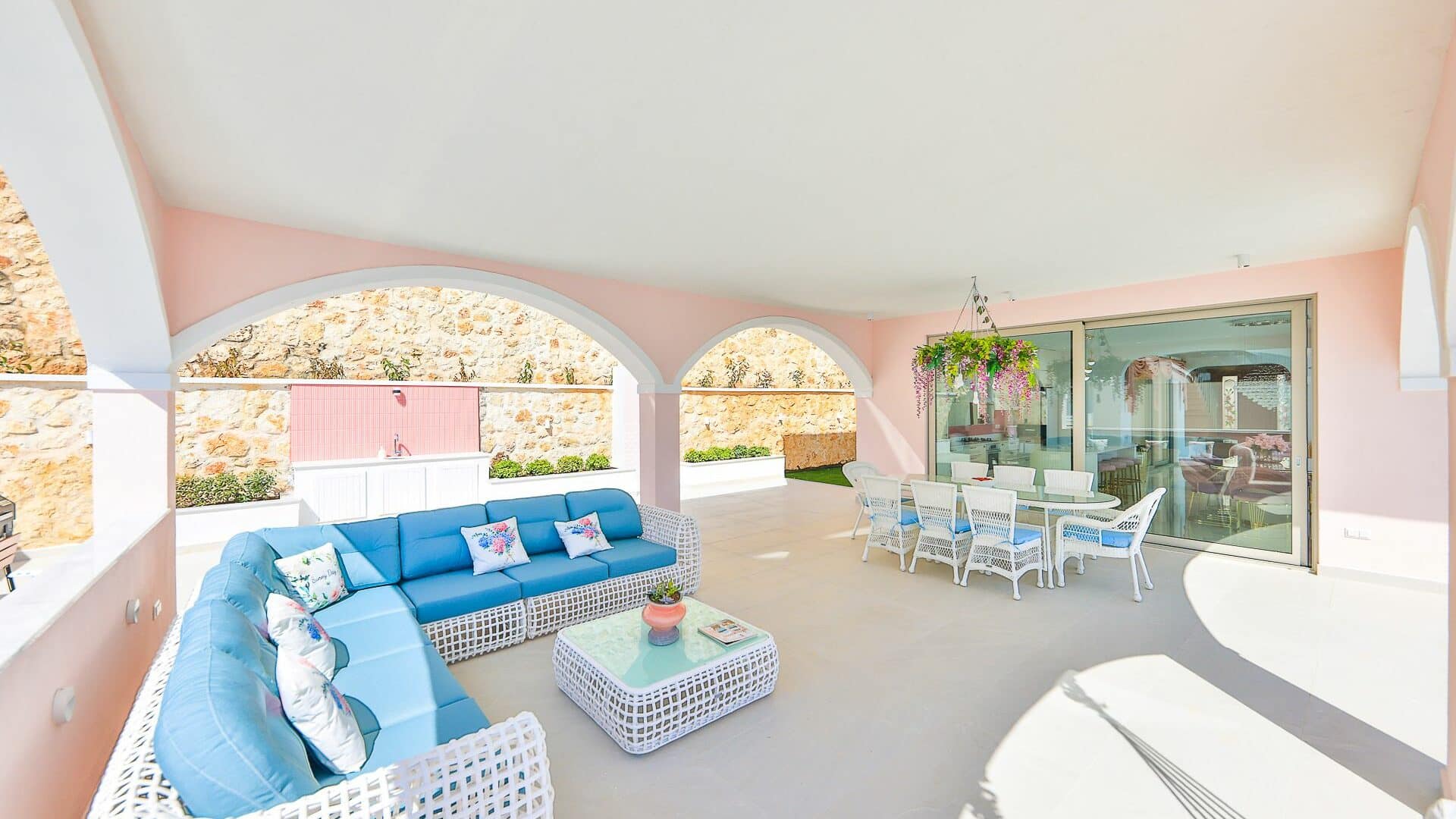 Villa Rosy covered verandas