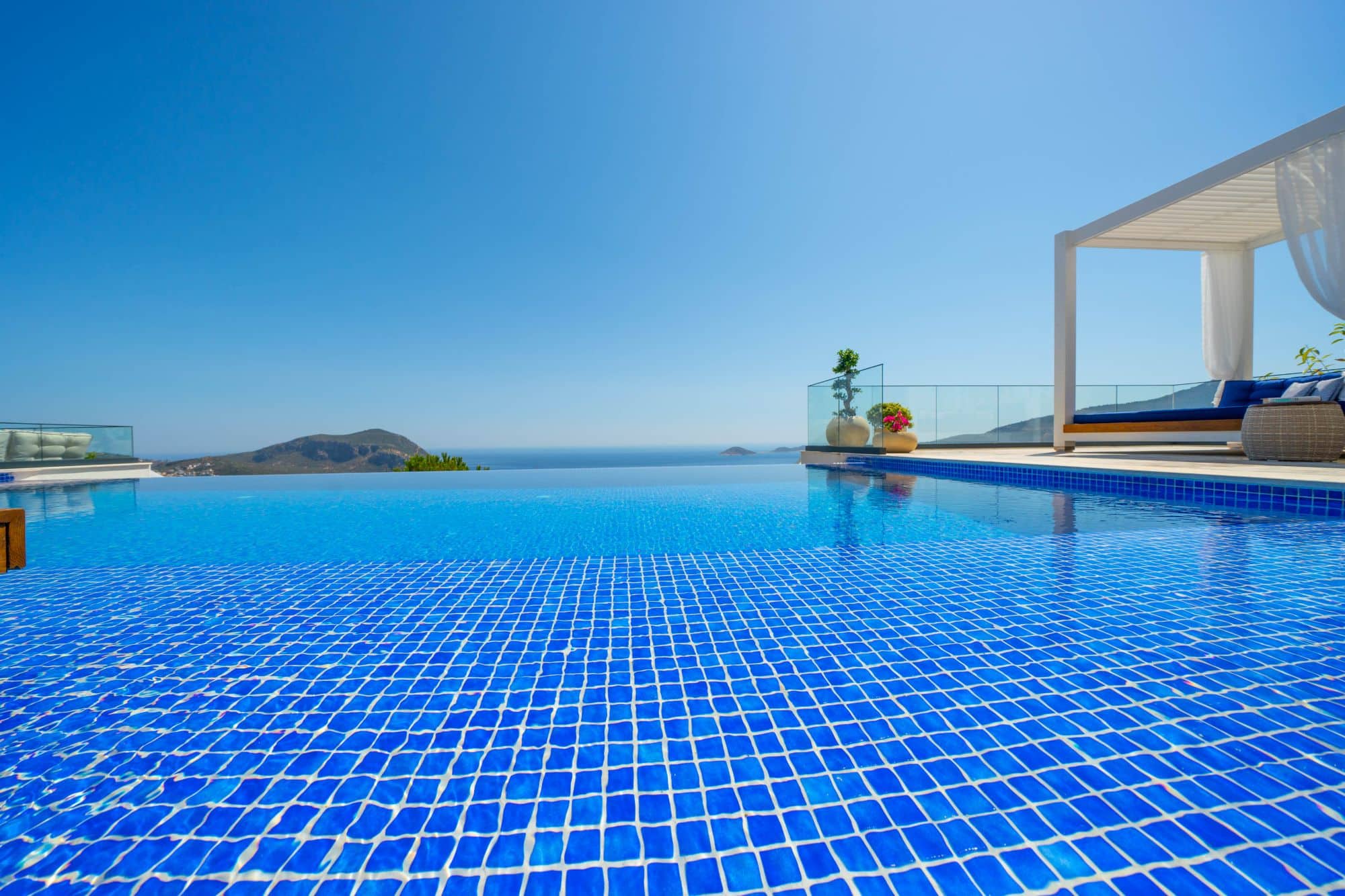 Villa Anatolia swimming pool and blue sky