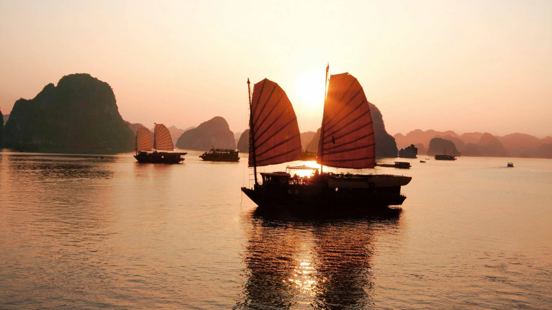 Halong Bay at Sunset