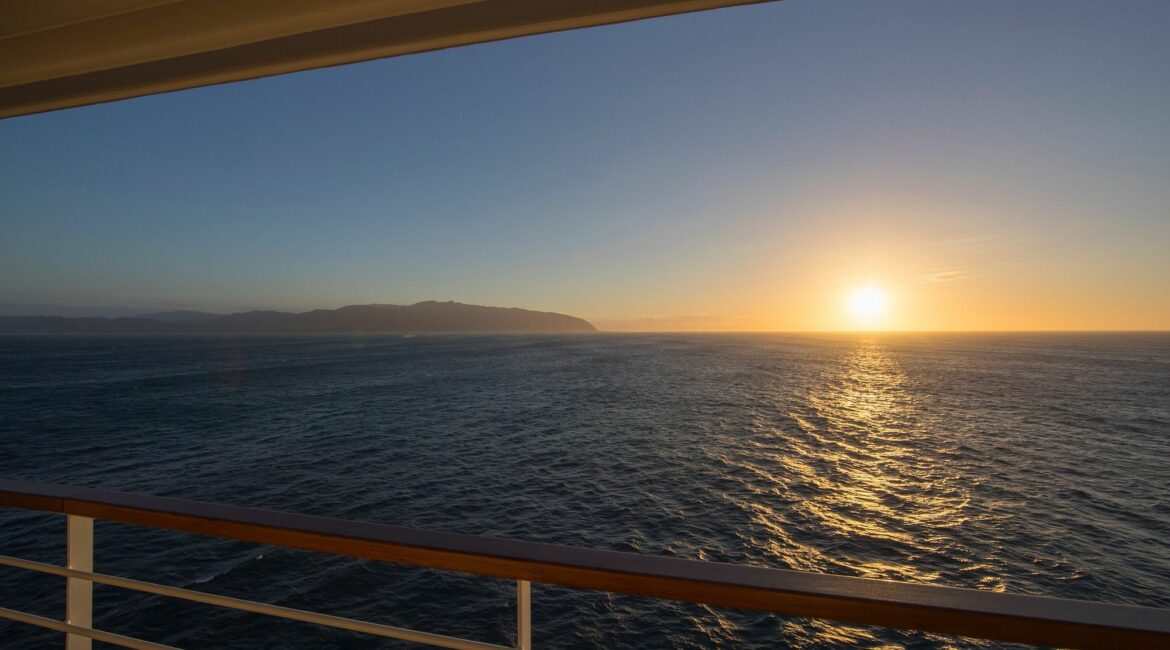 Seabourn Encore Deck at sunset