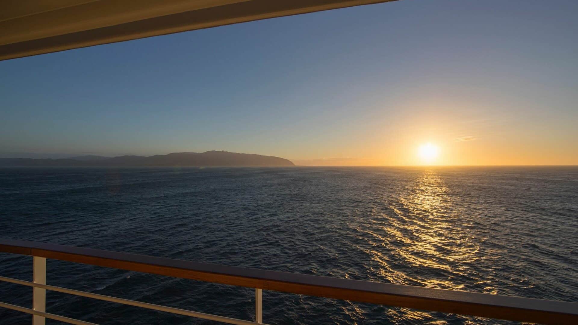 Seabourn Encore Deck at sunset