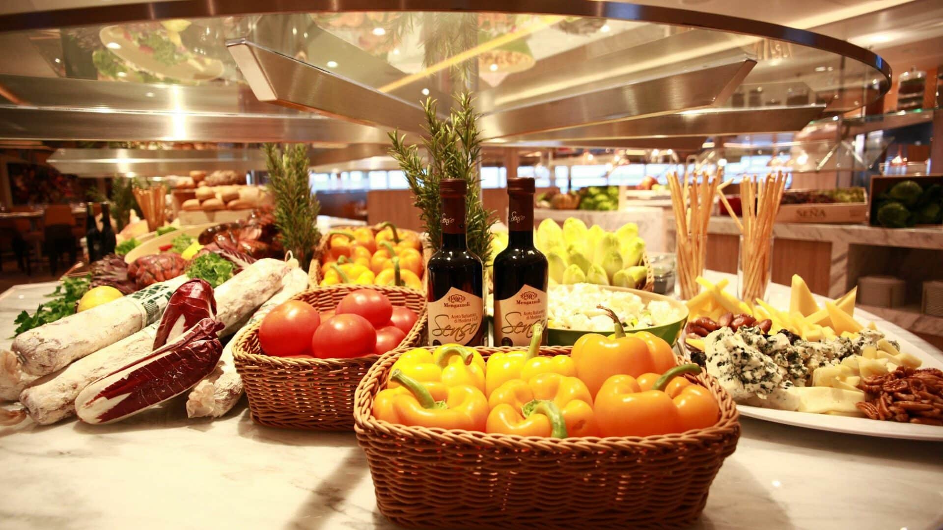 Seabourn Encore The Colonnade salad bar