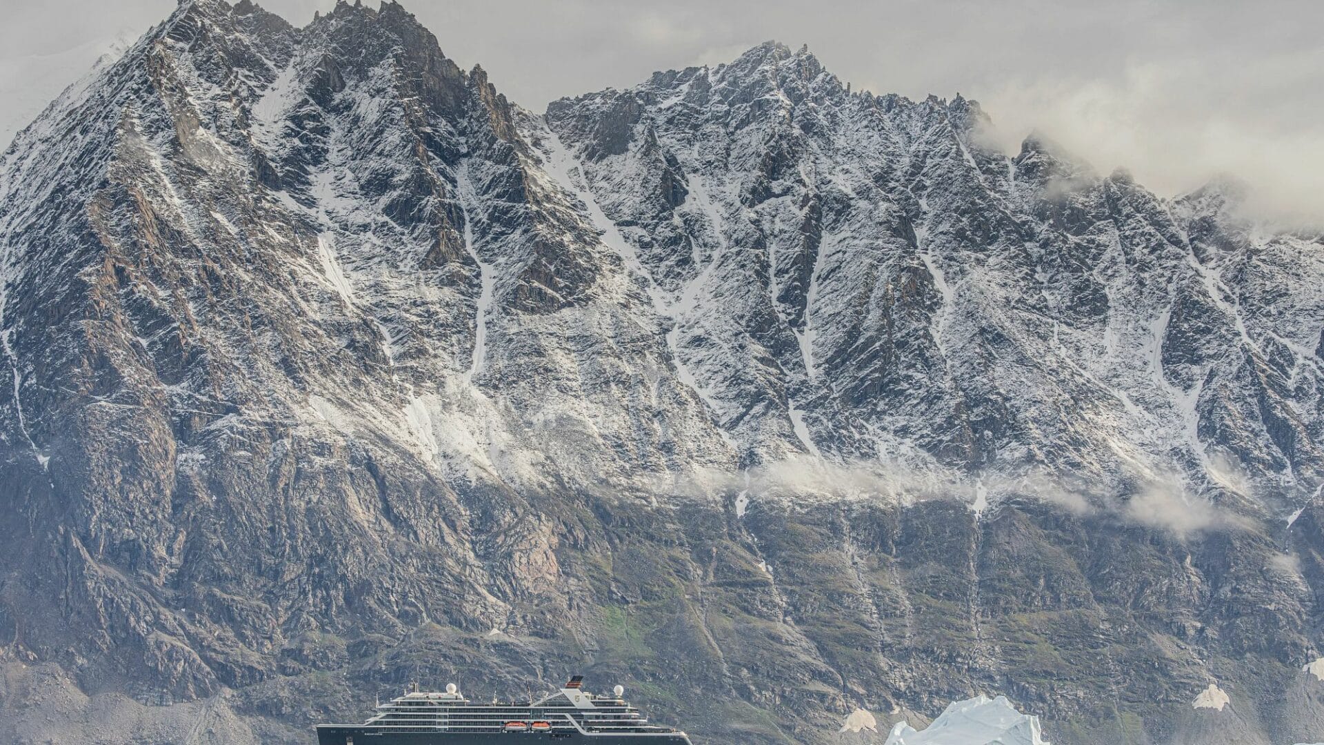 Seabourn Pursuit and glorious terrain